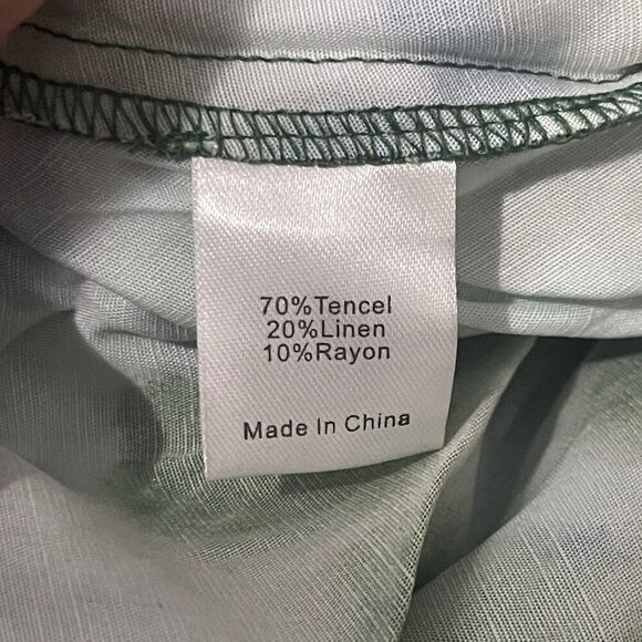 TUCKERNUCK Deep Lagoon Tate Mini Dress Green Blue Size XS Drop Waist Long Sleeve - Picture 15 of 15